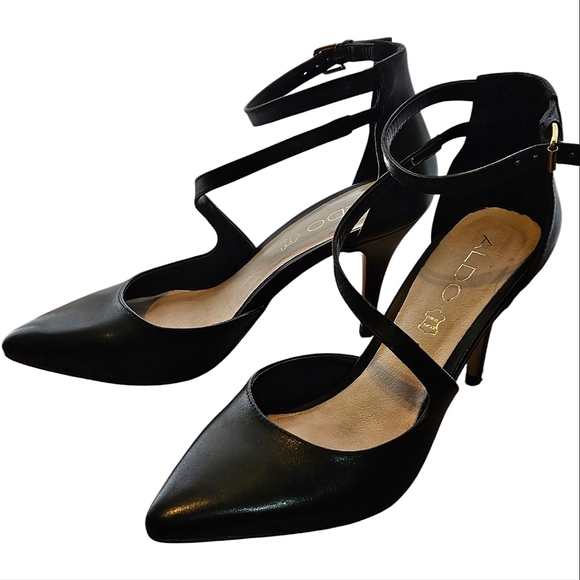 Aldo strappy black heel - size 7 - Picture 1 of 6